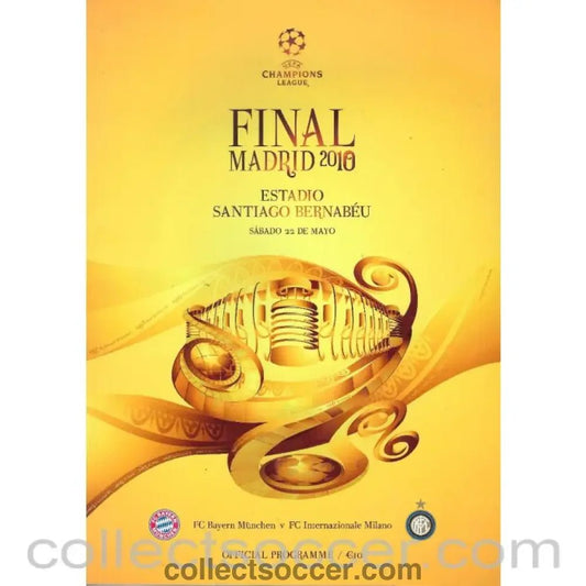 2010 Champions League Final Official Programme Bayern Munich v Inter Milan - Collect Soccer