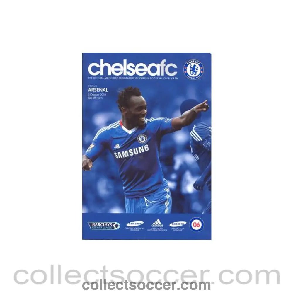 2010 - Chelsea v Arsenal official programme 03/10/2010 Premier League - Collect Soccer