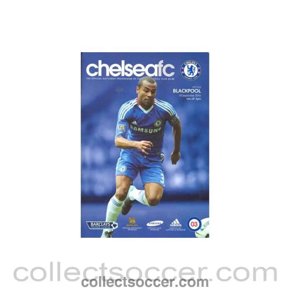 2010 - Chelsea v Blackpool official programme 19/09/2010 Premier League - Collect Soccer