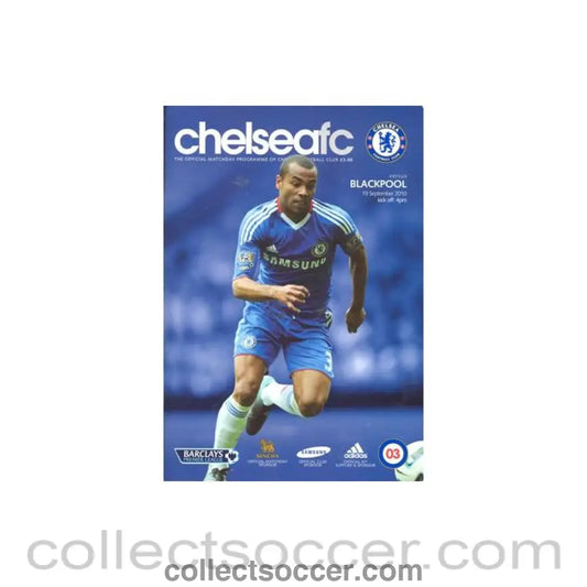 2010 - Chelsea v Blackpool official programme 19/09/2010 Premier League