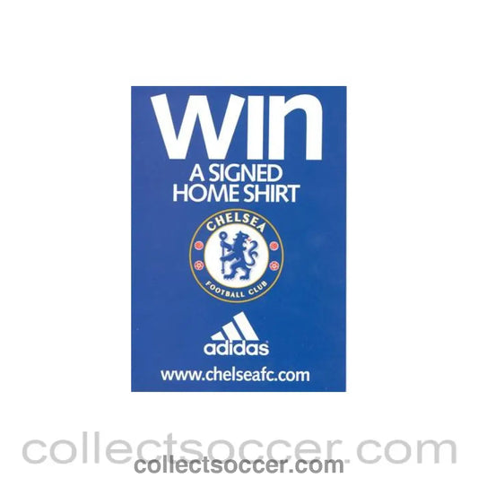 2010 - Chelsea - Win A Signed Home Shirt - booking card of season 2010-2011