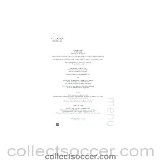 2010 F.A. Cup Final Chelsea v Portsmouth 15/05/2010 menu A4 single sheet style