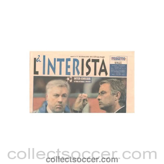 2010 - Inter vChelsea official programme 24/02/2010 Interista newspaper - like programme - Collect Soccer