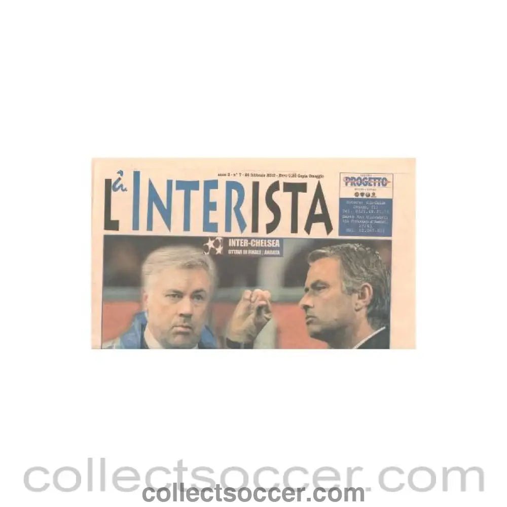 2010 - Inter vChelsea official programme 24/02/2010 Interista newspaper-like programme - Collect Soccer