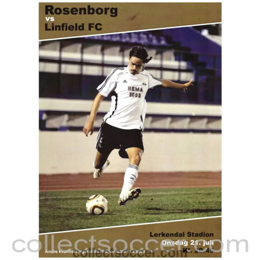2010 Rosenborg V Linfield Football Programme - Collect Soccer
