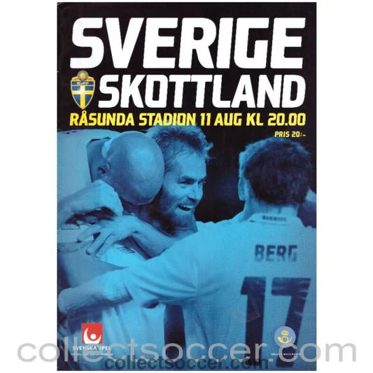 2010 Sweden V Scotland Official Programme - Collect Soccer
