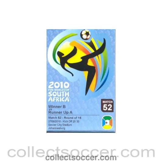 2010 World Cup blue ticket Match 52 Argentina v Mexico 27/06/2010