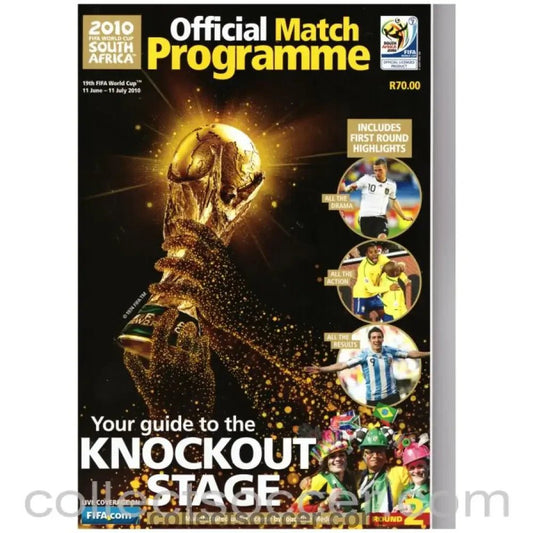 2010 World Cup Final Official Programme Knock Out Stages - Collect Soccer