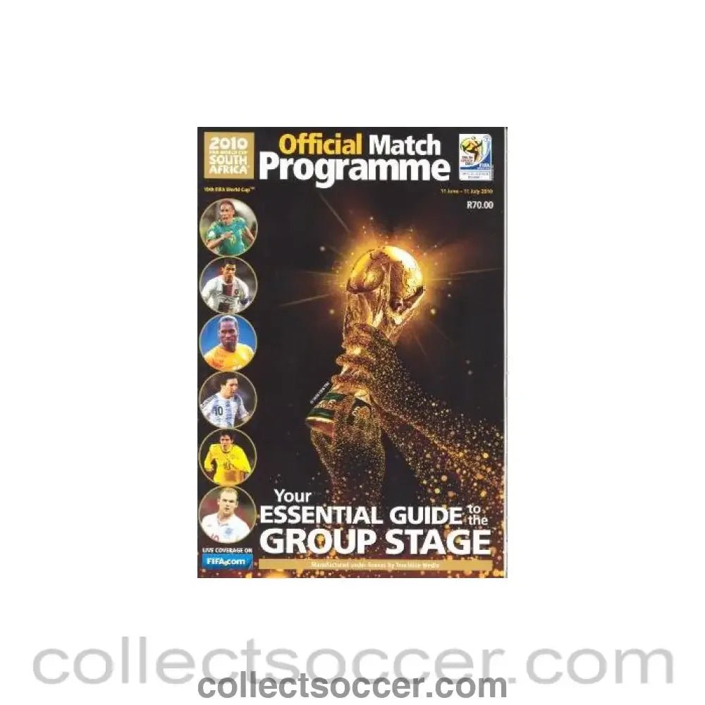 2010 World Cup Official Programme Group Stage - Collect Soccer
