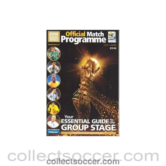 2010 World Cup Official Programme Group Stage - Collect Soccer