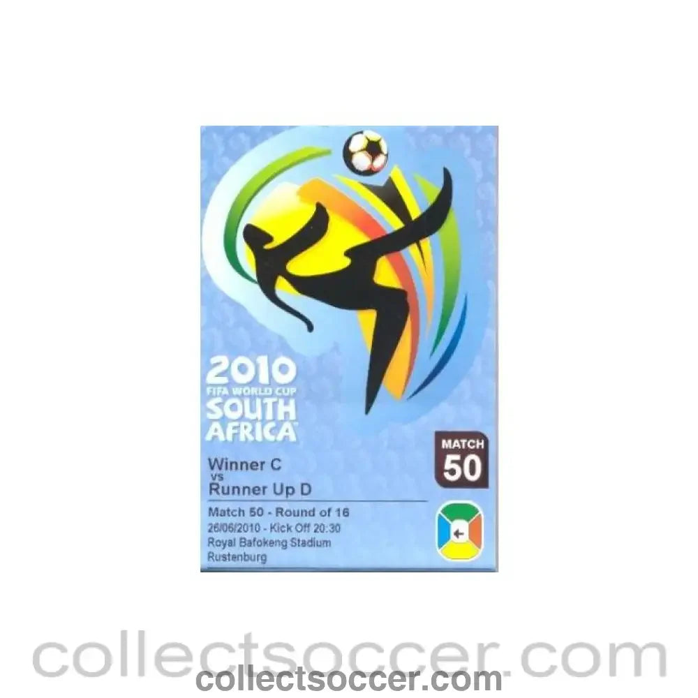 2010 World Cup ticket Match 50 USA v Ghana 26/06/2010