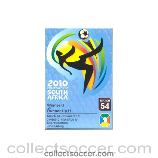 2010 World Cup ticket Match 54 Brazil v Chile 28/06/2010