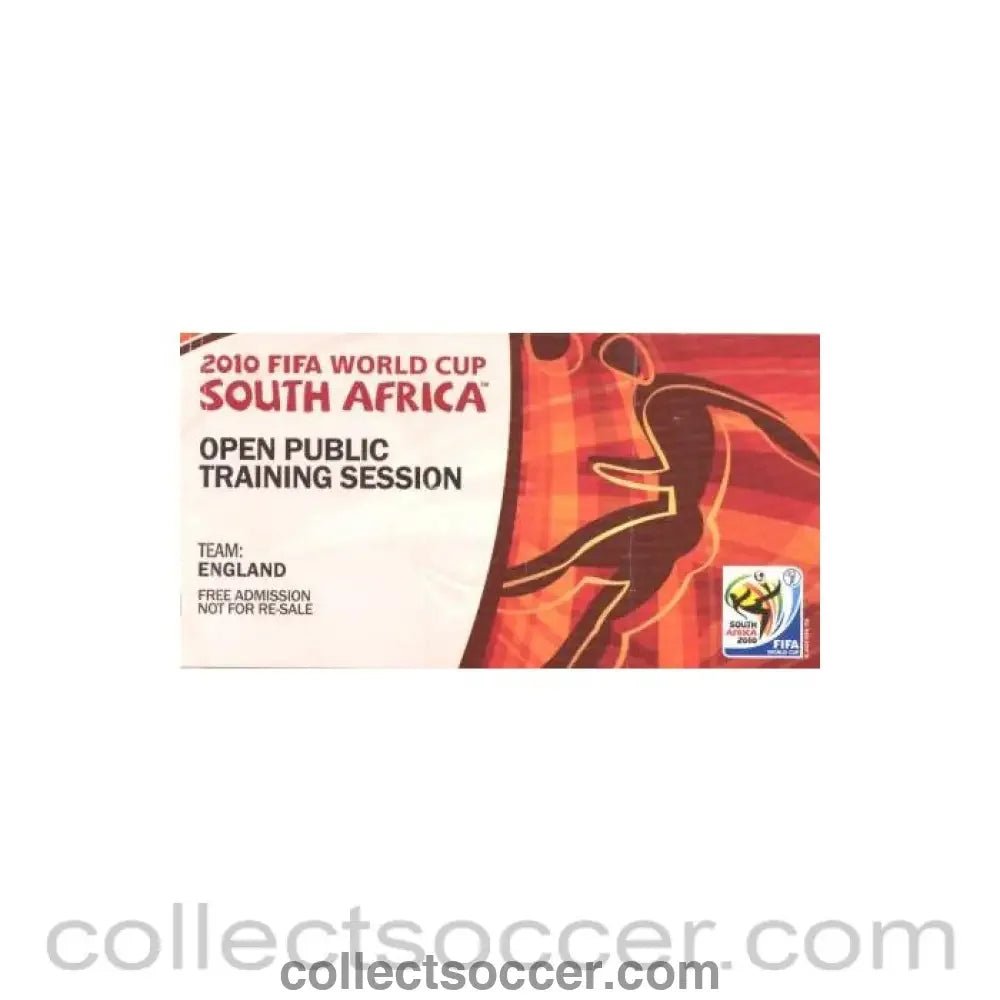 2010 World Cup ticket Platinum Stars F.C. v England 07/06/2010 World Cup 2010 Warm - Up Friendly Match - Collect Soccer
