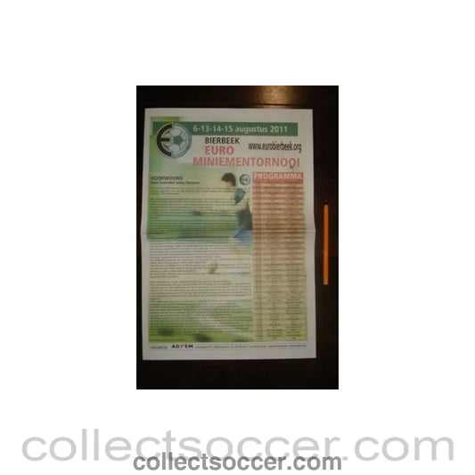 2011 - Chelsea and Everton in Bierbeek Youth Tournament August 2011 official newspaper - like programme - Collect Soccer