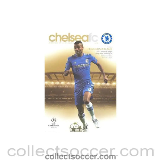 2012 - Chelsea v Nordsjaelland official programme 05/12/2012 Champions League - Collect Soccer