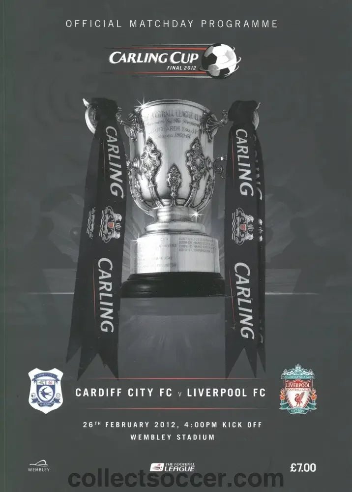 2012 League Cup Final Official Programme Cardiff City v Liverpool - Collect Soccer