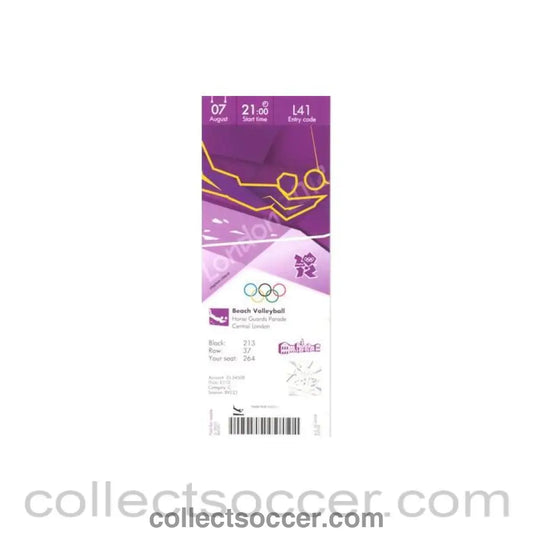 2012 London Olympics Beach Volleyball at Horse Guards Parade on 07/08/2012 ticket