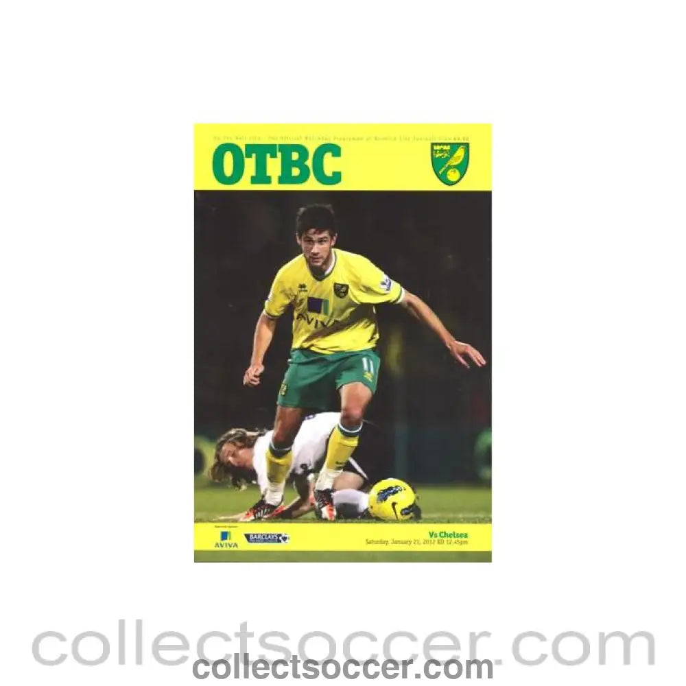 2012 - Norwich City v Chelsea official programme 21/01/2012 Premier League