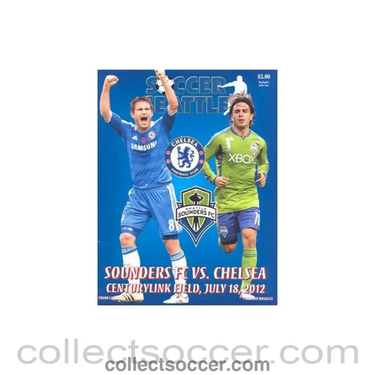 2012 - Seattle Sounders v Chelsea official programme 18/07/2012 large programme