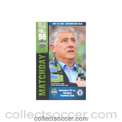 2012 - Seattle Sounders v Chelsea official programme 18/07/2012, small parogramme - Collect Soccer