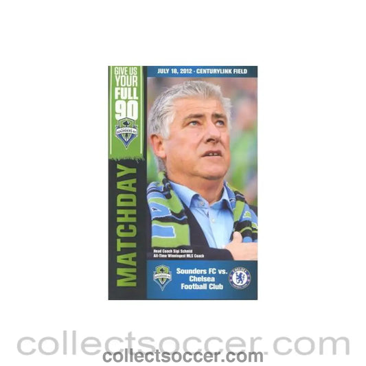 2012 - Seattle Sounders v Chelsea official programme 18/07/2012 small parogramme