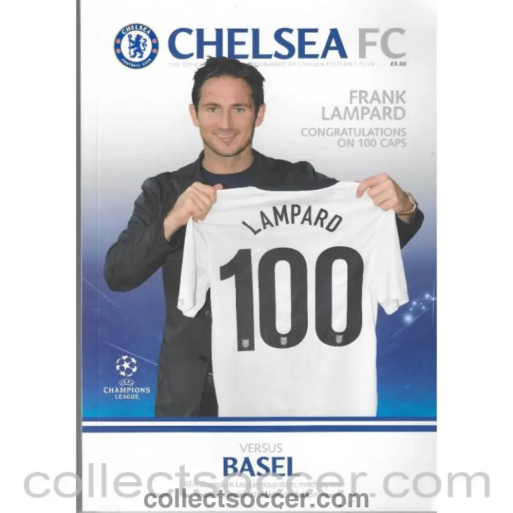 2013 - Chelsea v Basel 18/09/2013 Official Programme - Collect Soccer
