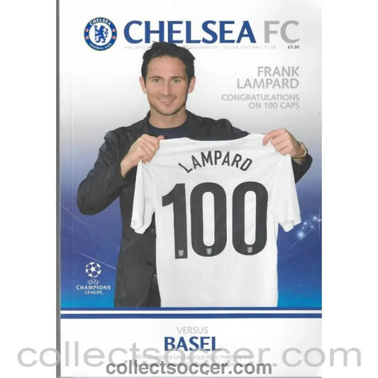 2013 - Chelsea v Basel 18/09/2013 Official Programme - Collect Soccer