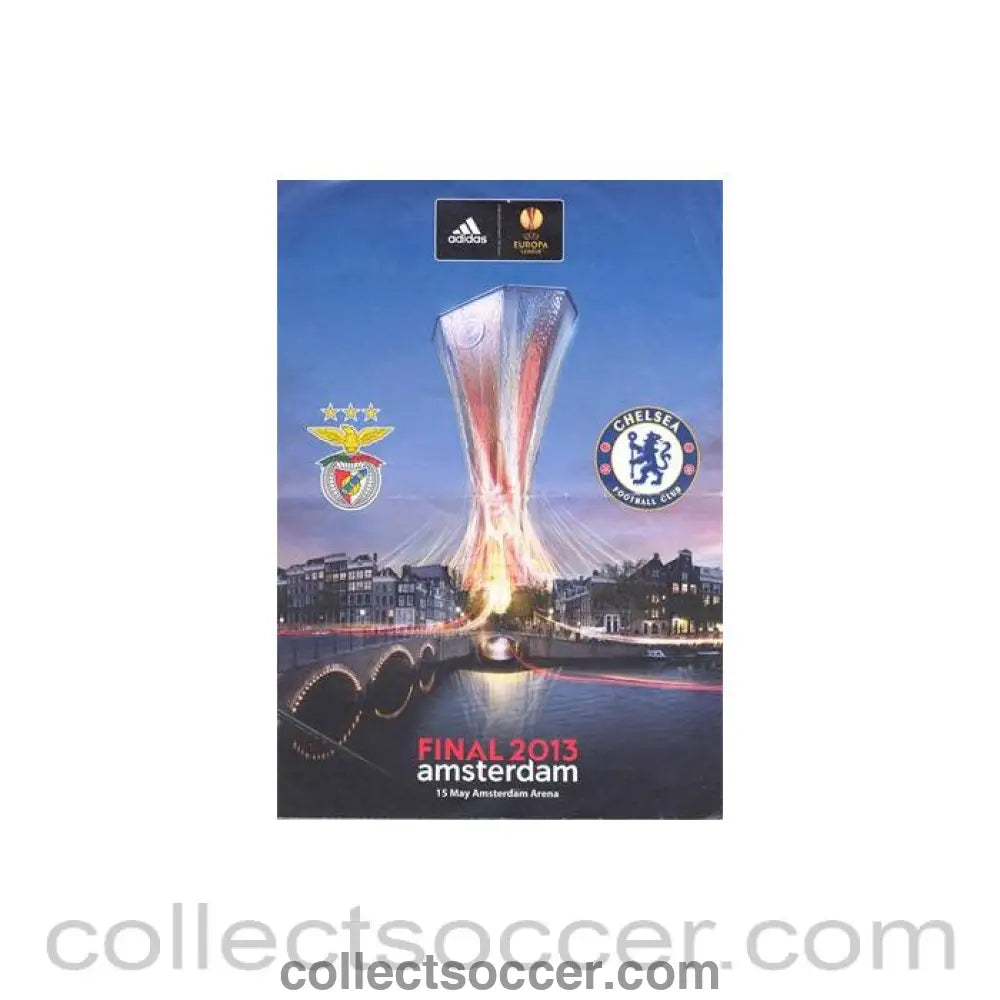 2013 - Chelsea V Benfica Europa League Final 2013 leaflet - Collect Soccer