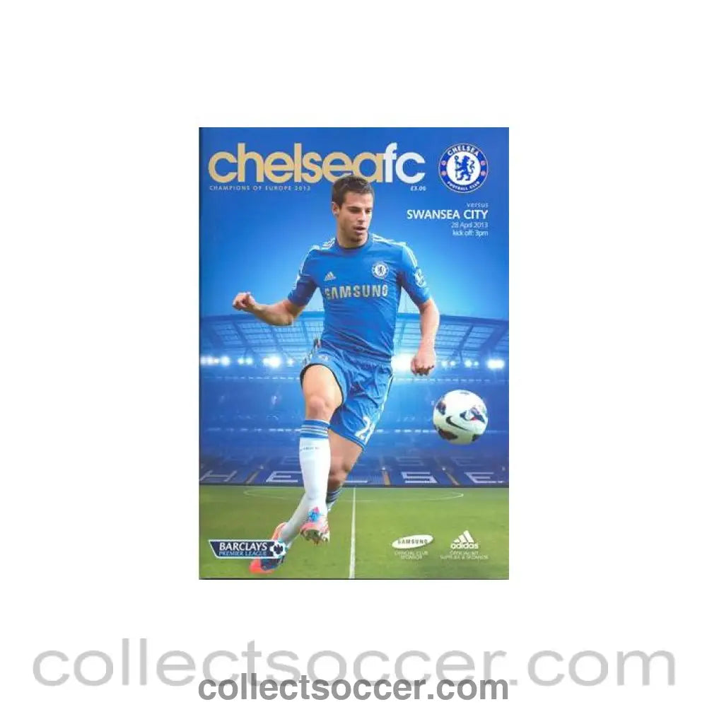 2013 - Chelsea v Swansea City official programme 28/04/2013 Premier League - Collect Soccer