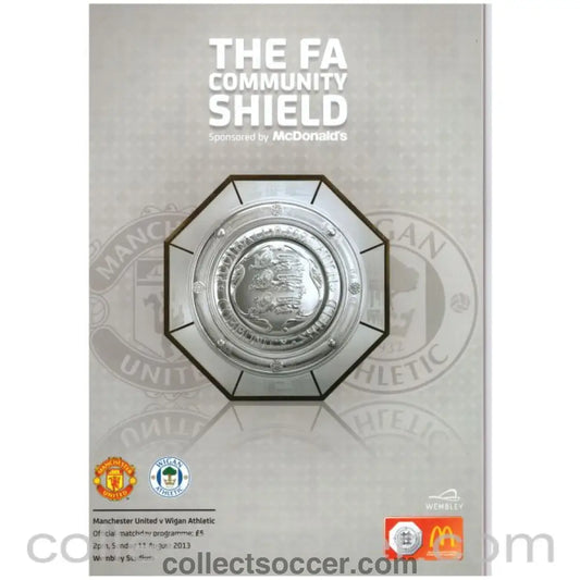 2013 Community Shield Official Programme Manchester United v Wigan Athletic - Collect Soccer