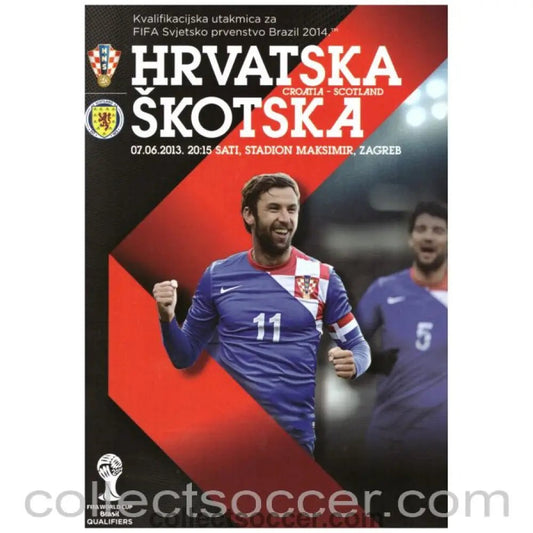 2013 Croatia v Scotland Official Programme - Collect Soccer