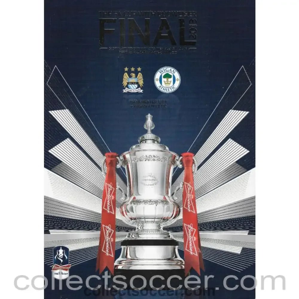 2013 FA Cup Final Official Programme Manchester City v Wigan Athletic + Rare Original Team Sheet - Collect Soccer