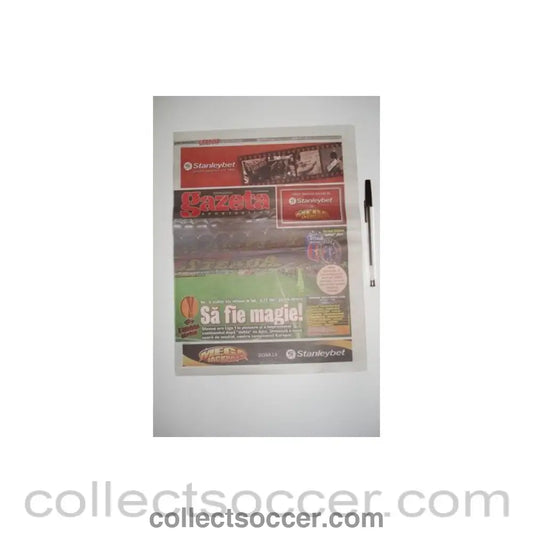 2013 - Gazeta Rumanian newspaper/programme, covering Steaua Bucharest v Chelsea 07/03/2013 UEFA Europa League - Collect Soccer