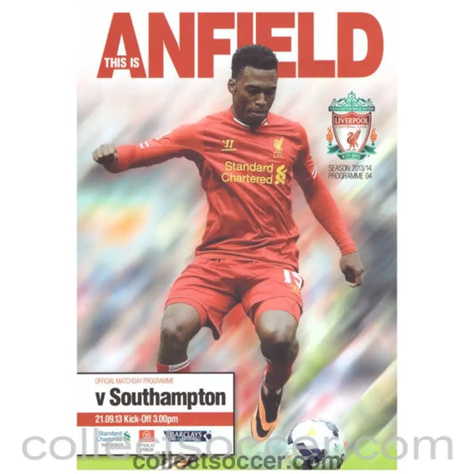 2013 Liverpool v Southampton Official Football Programme - Collect Soccer