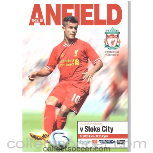 2013 Liverpool v Stoke City Official Football Programme - Collect Soccer