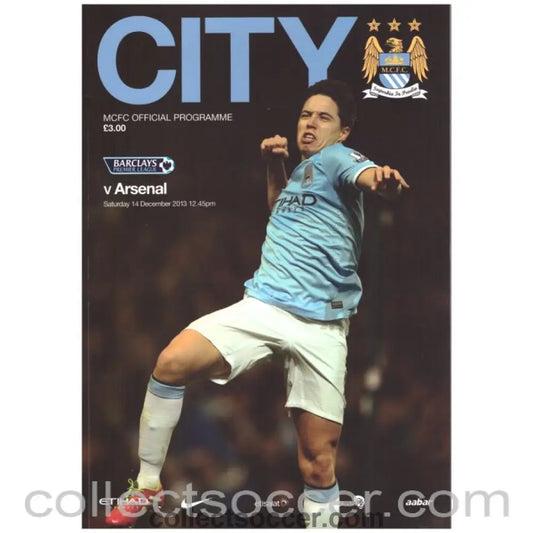 2013 Manchester City v Arsenal Official Programme + City Posters Brochure - Collect Soccer