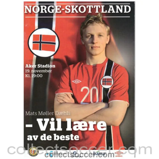 2013 Norway v Scotland Official Programme - Collect Soccer
