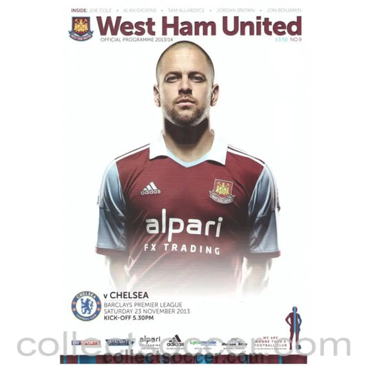 2013 West Ham United v Chelsea Football Programme - Collect Soccer