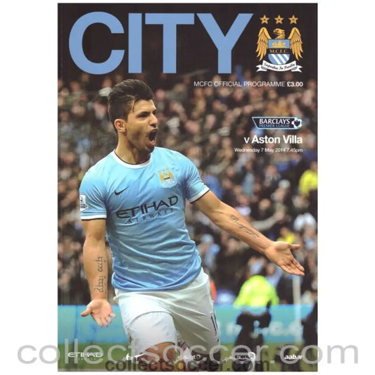 2014 - 2013 Manchester City v Aston Villa Official Programme + City Stories Brochure - Collect Soccer
