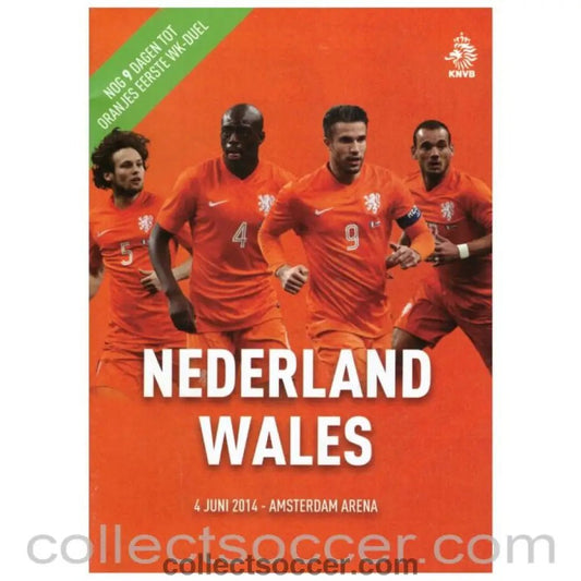 2014 Holland v Wales Official Programme - Collect Soccer