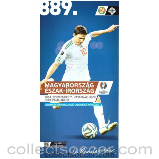 2014 Hungary v Northern Ireland Official Programme - Collect Soccer