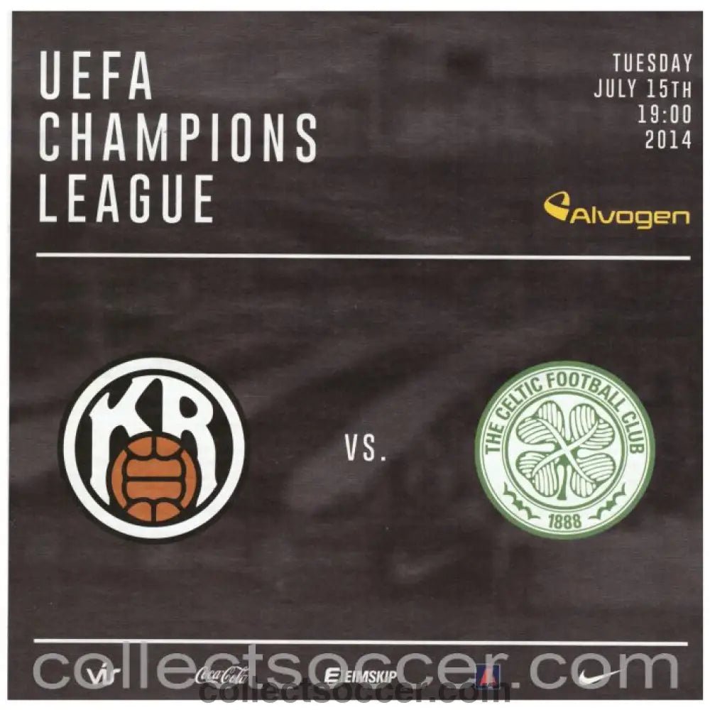 2014 KR Reykjavík v Celtic Official Programme - Collect Soccer