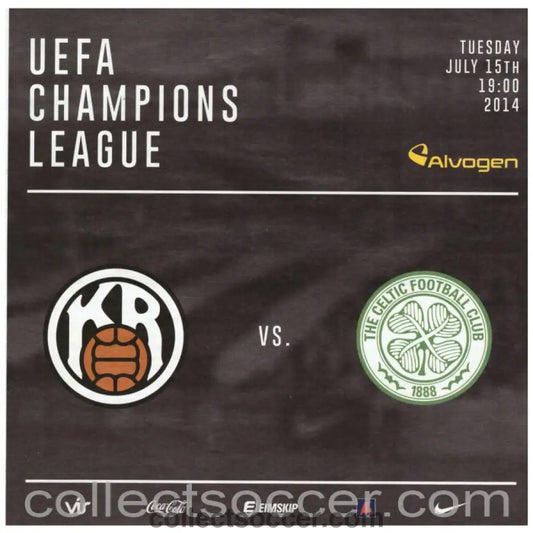 2014 KR Reykjavík v Celtic Official Programme - Collect Soccer