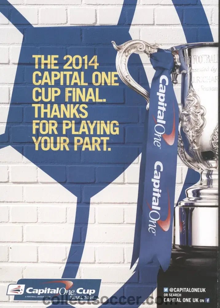 2014 League Cup Final Official Programme Manchester City v Sunderland - Collect Soccer