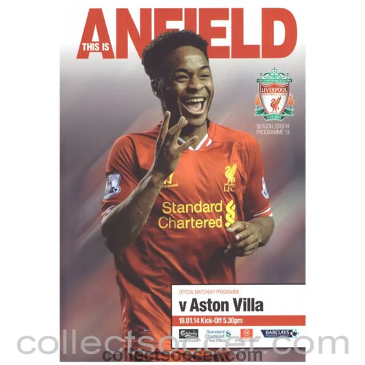 2014 Liverpool v Aston Villa Football Programme - Collect Soccer