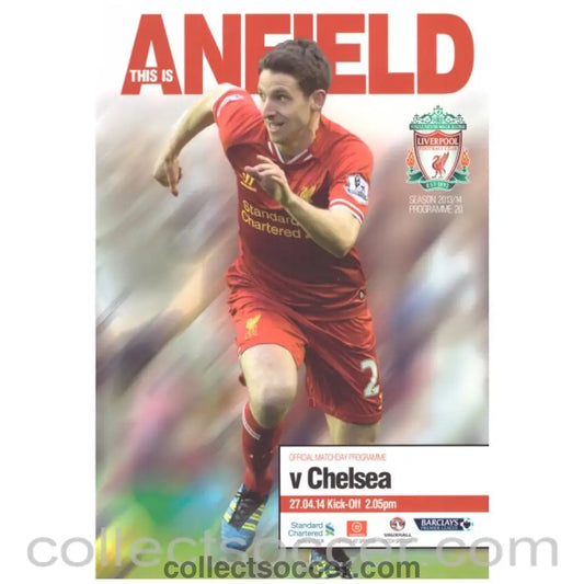 2014 Liverpool v Chelsea Football Programme - Collect Soccer