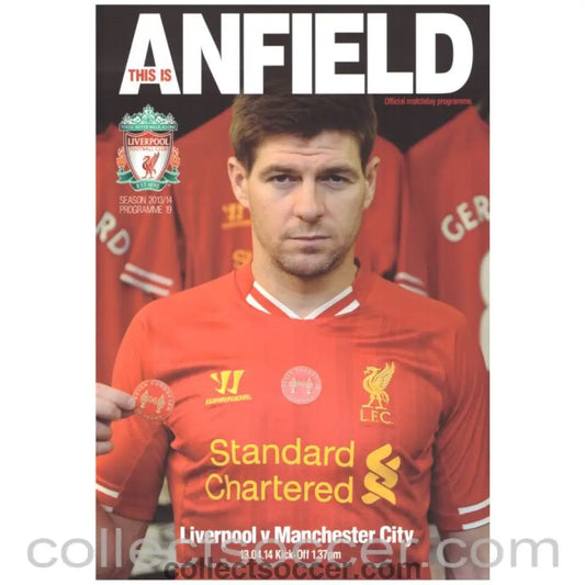 2014 Liverpool v Manchester City Football Programme - Collect Soccer