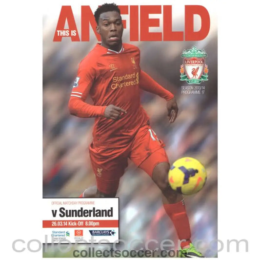 2014 Liverpool v Sunderland Football Programme - Collect Soccer