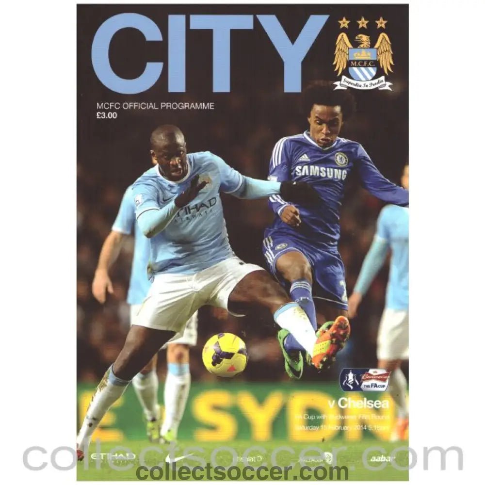 2014 Manchester City v Chelsea FA Cup Official Programme - Collect Soccer