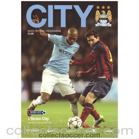 2014 Manchester City v Stoke City Official Programme + Brochure - Collect Soccer